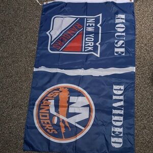 NHL House Divided NY Rangers & Islanders Sports Flag